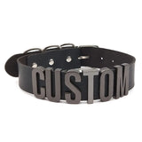 Punk Customized Black Letters BUNNY HOTWIFE Choker Collars DIY Personalized Custom Name Necklace Sexy Cosplay Party Jewelry