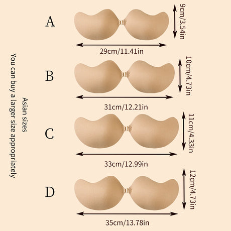 1 Piece Invisible Stick-On Lift Bra, Strapless & Seamless Push up Anti-Convex Bra, Women's Lingerie & Underwear Accessories