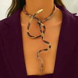 Snake Creative Jewelry Personalized Hot Iron Flexible Twisted Jewelry Bendable Snake Head Pendants Girl Women's Necklace