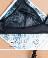 Sexy Transparent Ladies' Brassiere Three-piece Women's Bra Small Bust Mesh Lingerie Ultra-thin Triangle Double Shoulder Straps