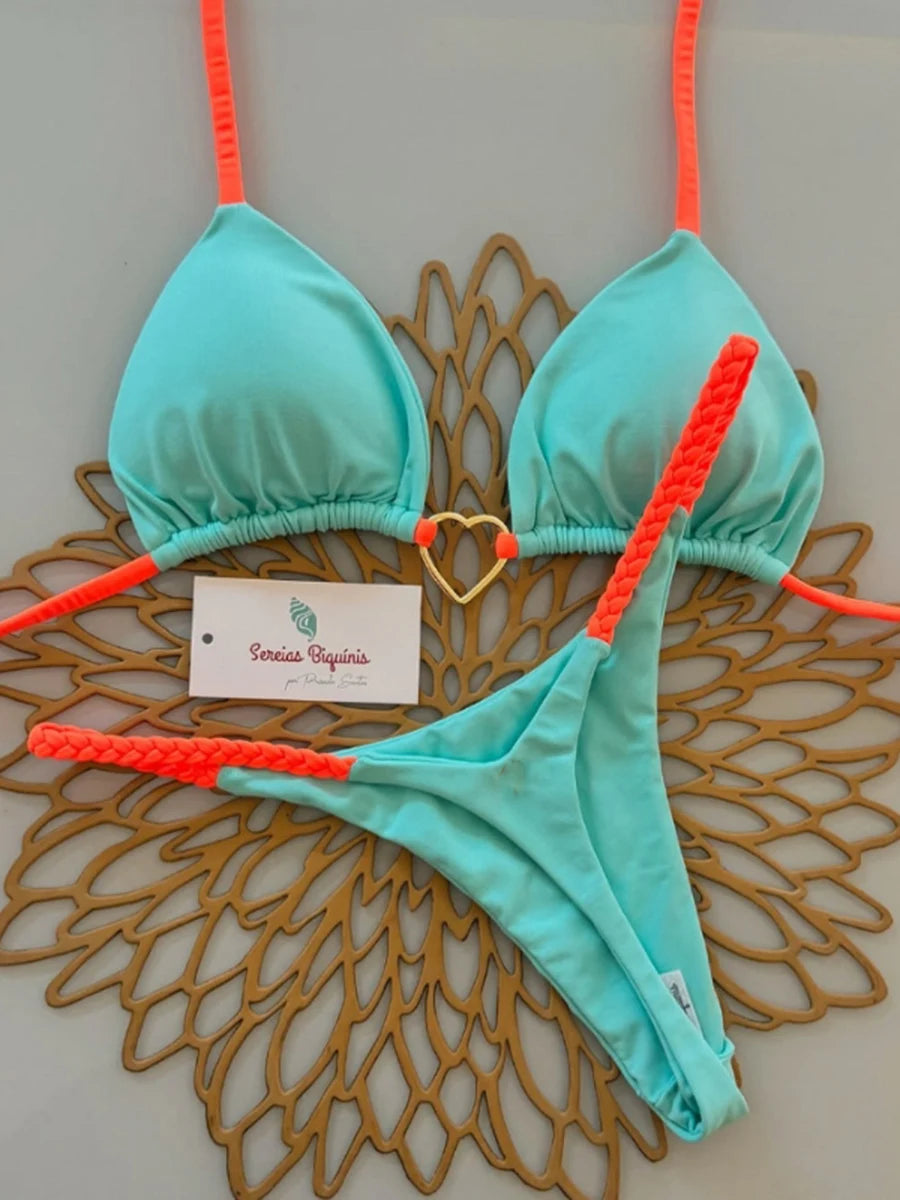 Micro Bikinis Women Swimsuit New Sexy Swimwear Halter Bikini Set Brazilian Biquini Female Thong Beachwear Party Wear
