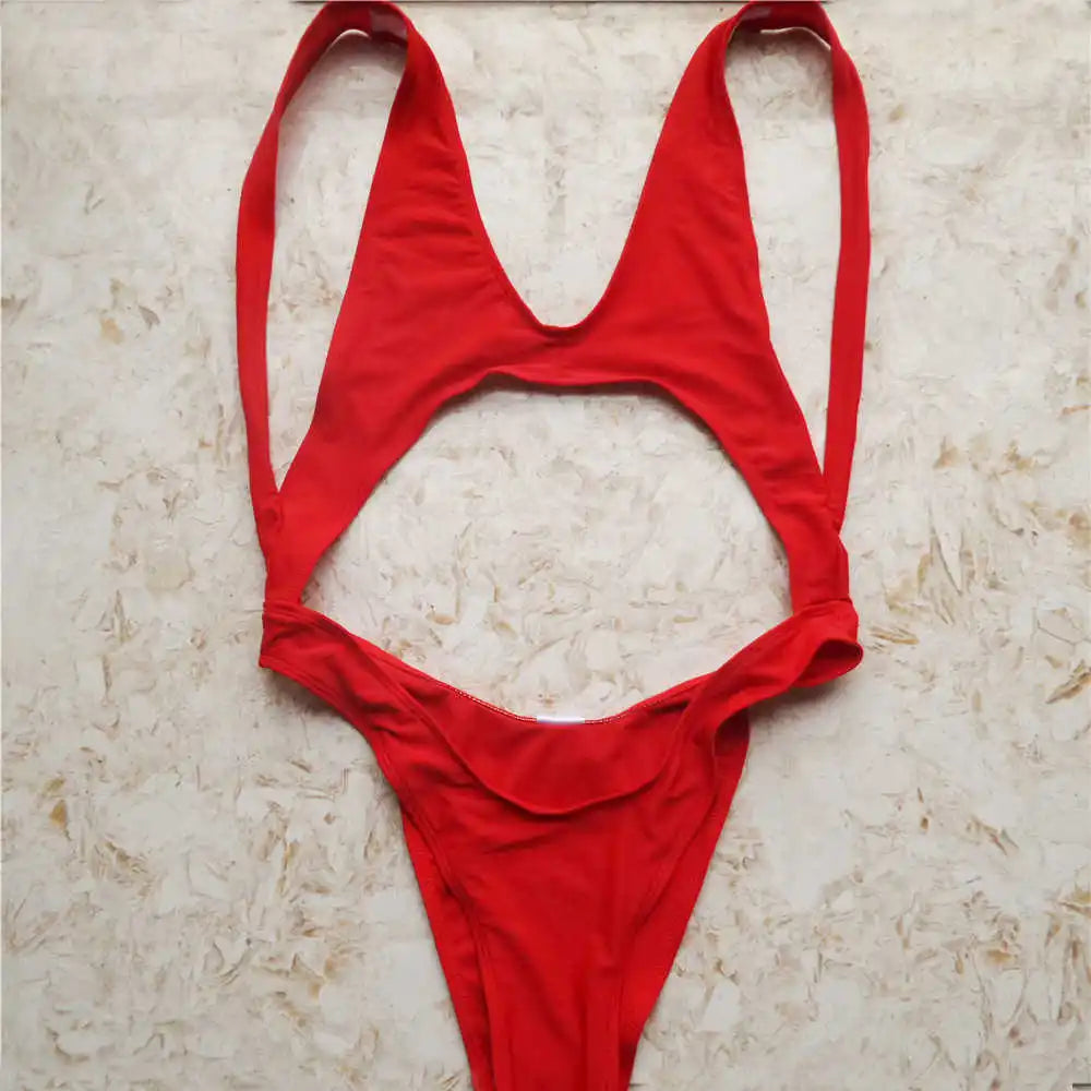 New Splicing Tummy Tut Out Sexy Monokini One Piece Swimsuit Bather Bathing Suit Swim Suit For Women Swimwear Female V110C