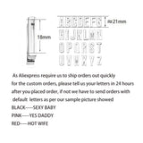Hiphop Pu Leather Letter Collar Punk O-Ring Custom Name word Letter Necklace Choker set Cosplay Goth Sexy Accessory