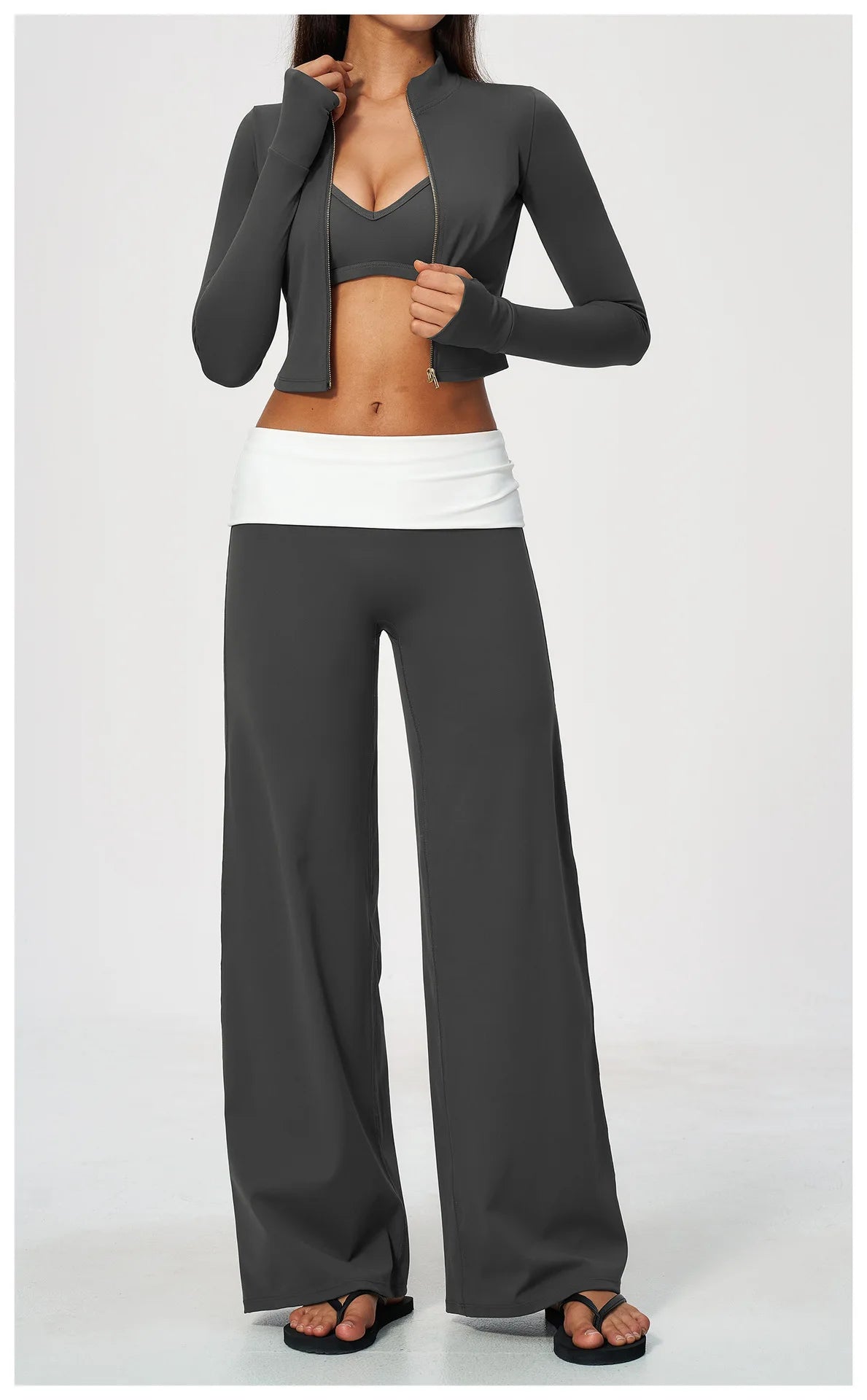 Yoga Long Sleeve Women's Zipper Sports Jacket Fitness Yoga Shirts Gym Top Activewear Running Coats Workout Clothes For Cycling