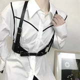 Underbust Corset Top with Strap Punk Harness Belt Leather Suspender Belt Belts for Women