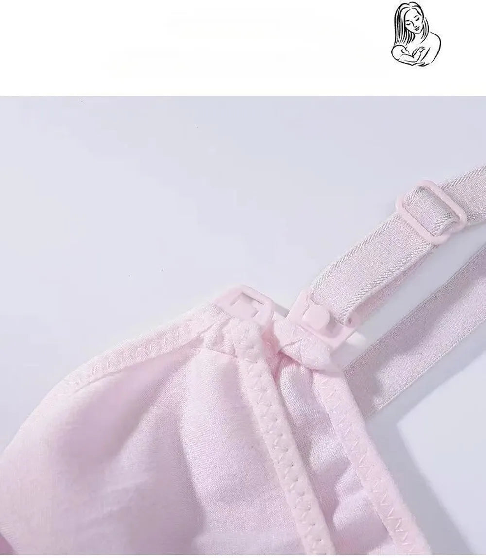 Cotton Maternity Nursing Bra Wire Free Open Breast Design Open Breast Bra Plus Size Sleep Underwear Cotton Wire Free Bra
