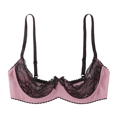 Women Sexy Open Cups Bra Exposed Nipples Lingerie Tops Adjustable Straps Underwire Lace Push Up Brassiere Underwear Nightwear