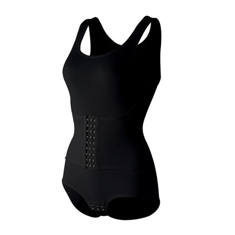 Women Bodysuit Shapewear with Zipper Belt Tummy Control Fajas Body Shaper Snap Crotch Waist Trainer Slimming Cincher Corset Tops