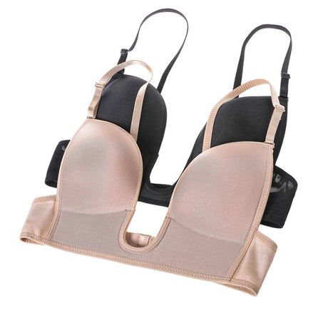 Deep U-Shaped Plunge Bra Lift Up Low Back Wirefree Bra Women Underwear Women's U-Shaped Sexy Lingerie For Backless Dress
