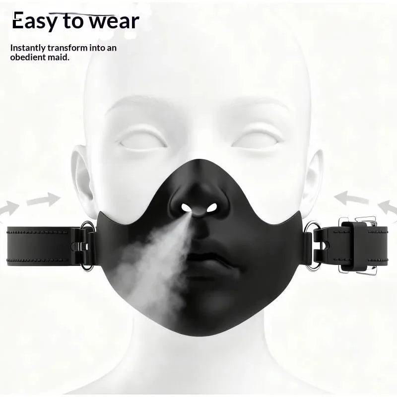 Halloween Glossy Half Face Mask Breathable Artificial Face Adjustable Elastic Mask DIY Party Role-playing Dress-up Accessories