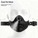 Halloween Glossy Half Face Mask Breathable Artificial Face Adjustable Elastic Mask DIY Party Role-playing Dress-up Accessories
