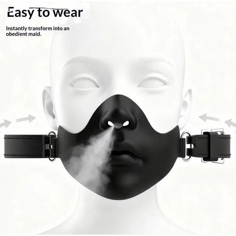 Halloween Glossy Half Face Mask Breathable Artificial Face Adjustable Elastic Mask DIY Party Role-playing Dress-up Accessories
