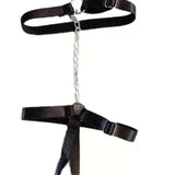 Chain Gothic Black Elastic Band Bandage Anklet Bracelet for Women Summer Barefoot Foot Belt for High Heel Sandals & Prom