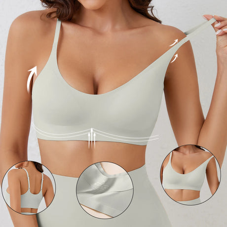 Soft Support Seamless Underwear Comfortable Gathering No Steel Ring Collection Light Thin Breathable Bra Style