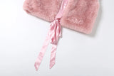 Cutenew Elegant Tank Tops Woman Autumn Trend Furry Comfortable o-Neck Bow Decoration Sweet Girl Street Fashion Y2K Style Vest
