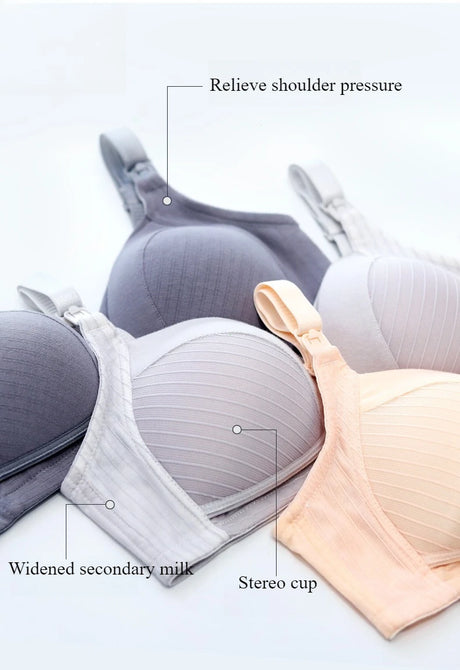 Front Button Maternity Nursing Bra Adjustable Mama Open Breast Bra Cotton Wire Free Sleep Underwear Lactating Nursing Bralettes