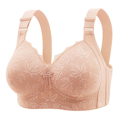 Wireless Woman's Bra Adjustable Straps Sexy Brassiere Lace Trim Side Ladies' Support Gathering Full Cup Lingerie Girl Bra Daily