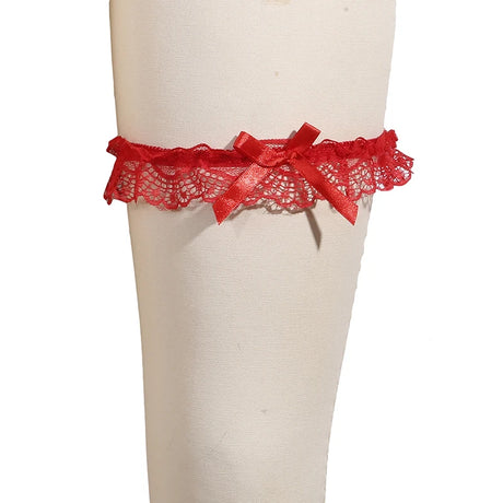 Women Sexy Lingerie Lace Floral Garter Belt Bowknot Leg Loop Wedding Garters Bridal Cosplay Fashion Stocking Ring For Ladies