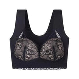 WomenBeautiful Back Bra Large Size Fat Mm Bra Gathered and Traceless Thin Cotton Strapless Underwear Without Steel Ring Vest