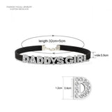 Sexy Gothic DADDYS GIRL Letters Choker Necklace Women DIY Custom Name Collar Chocker Jewelry Necklaces Customized Products Gift