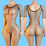 Babydolls Sexy Adult Open Crotch Body Stockings Female Black Women Fishnet Lingerie Underwear Transparent Bodysuit Costumes
