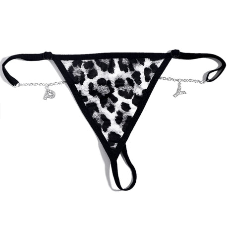 Customize Name Crystal Letters Waist Body Chain for Women Sexy Leopard Underwear Bikini Thong Body Jewelry Valentine's Day Gift