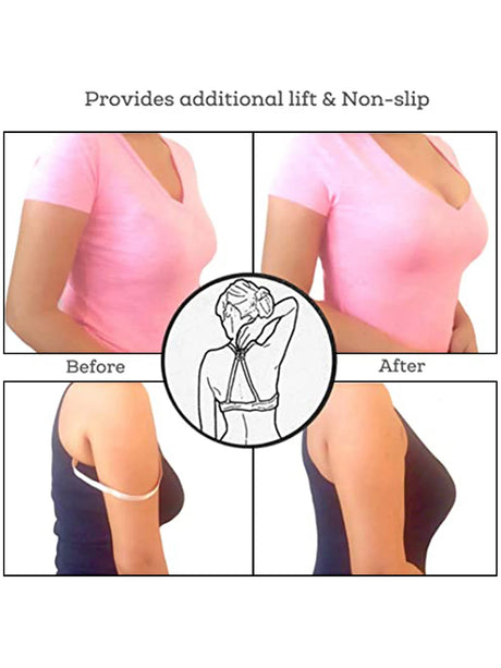 12/ pcs Elliptic shape Women Bra Strap Clips Fashion Wedding Party Invisible Bra Buckle Holders Underwear Non-slip Cross St