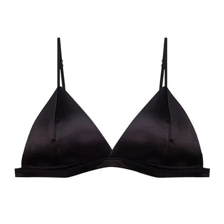 Women's French Style Bra Girl Wrapped Chest Adjustable Shoulder Strap Single Buckle Satin Sexy Tube Top Underwear Lingerie