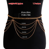 Bikini Sexy Body Chain Acrylic Crystal Wave Waist Chain For Women Sex Fashion Ladies Body Jewely Accessories Wholesale