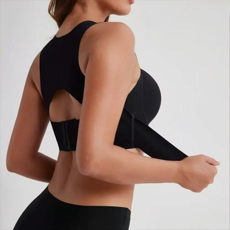 Women's Posture Correction Bras Seamless Wireless Push Up Bralette with Cross Back Support Female Lingerie