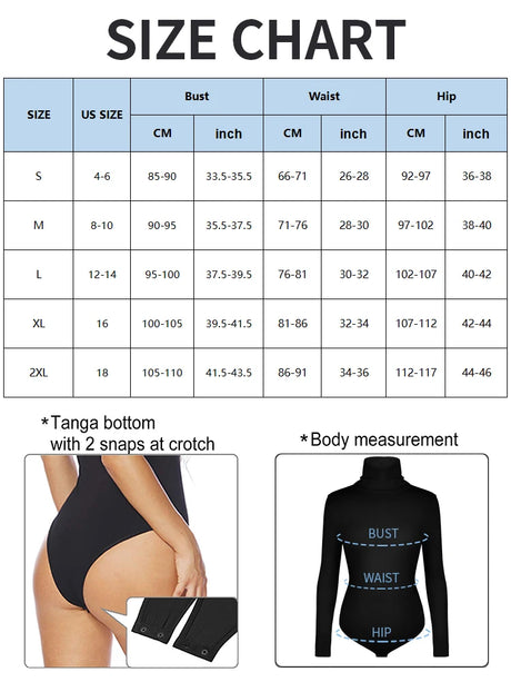 Women's Turtleneck Long Sleeve Bodysuit Women Jumpsuit Stretchy Layer Top Black Solid Color Slim Fit Overalls One Piece Outfit