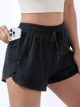 Women High Waist Quick Dry 2‑in‑1 Sports Shorts Anti‑Chafing Liner Running Marathon Yoga Fitness Casual Summer Shorts