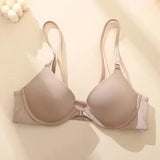 Front Closure Bras For Women Fixed Cup Plunge Bra Soft Underwire Seamless Underwear Sexy Lingerie Small Cup Intimates S-XL