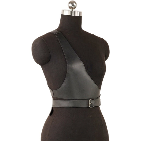 Women Corsets Wide Belt Gothic PU Leather Underbust Corset Crop Top Solid Color Adjustable Vest Waist Belt Clothing Accessories