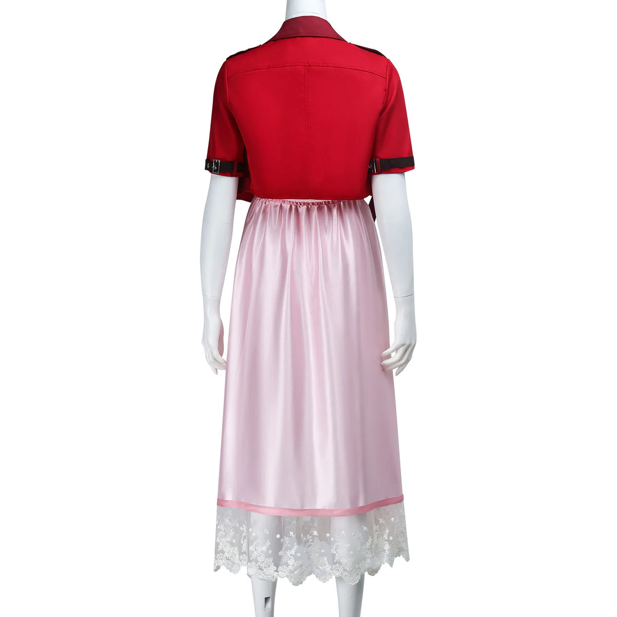 Fantasy VII Cosplay Game FF7 Aerith Gainsborough Cosplay Costume Aerith Coat and Dress Full Set Halloween Party Outfits