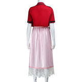 Fantasy VII Cosplay Game FF7 Aerith Gainsborough Cosplay Costume Aerith Coat and Dress Full Set Halloween Party Outfits