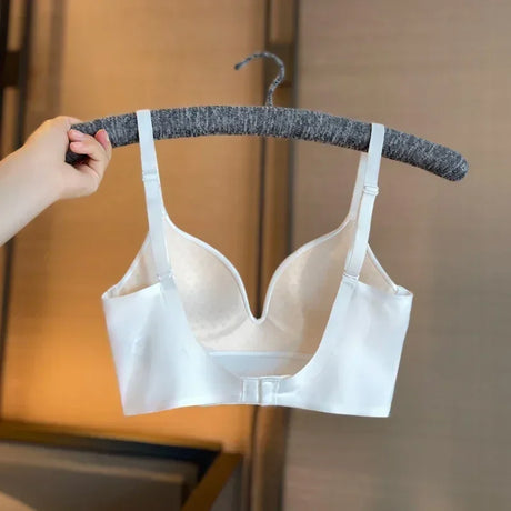 New Summer Invisible Push Up Bra Backless Women Bras Low Cut Sexy Plunge Brassiere Open Back Underwear Seamless Deep U Lingerie