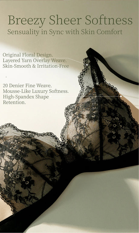 SUJIIN Sexy Wireless Lace Bras for Women Summer Push Up Plunge Deep V Small Chest Bra Lady French Breathable Lingeries MX326