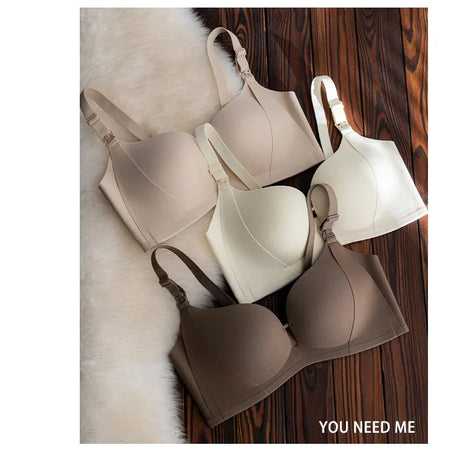 Smooth Nursing Bra Prevents Sagging Gathers Support Womans Brassiere Three-row Hooks Postpartum Use All Stages Ladies' Bra Daily