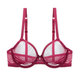 Transparent Bra Fully Sheer Mesh Bra Ultra-thin See-through Soft Underwire Bra Breathable Ultra-thin Beauty Back Sexy Bra