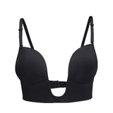 Deep U-Shaped Plunge Bra Lift Up Low Back Wirefree Bra Women Underwear Women's U-Shaped Sexy Lingerie For Backless Dress