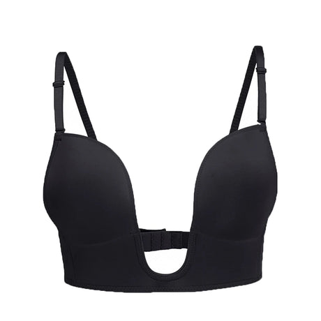 Deep U-Shaped Plunge Bra Lift Up Low Back Wirefree Bra Women Underwear Women's U-Shaped Sexy Lingerie For Backless Dress