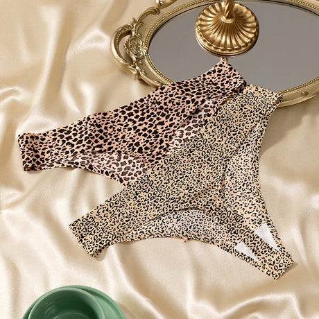 Sexy Thong Women's Underwear Leopard Seamless Panties Female Temptation Elasticity Sports Lingerie Thongs Women G-String Tangas