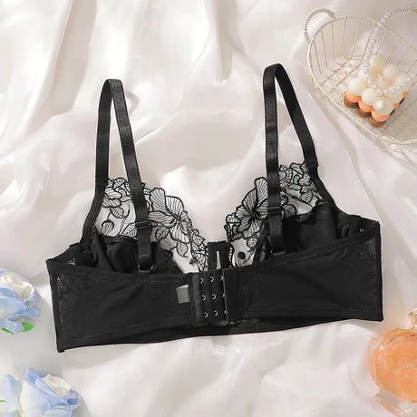 3/4 Cup High-Quality Bra Multi-Size Plus Size Lingerie Embroidered Lace Trim Women's Brassiere push up bra MR2679