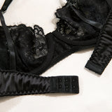Ellolace Lace Lingeries Sexy Hot Halter Bra Heart g-String Thongs Sissy Erotic Garter Ensemble Exotic Sets Romantic Underwear
