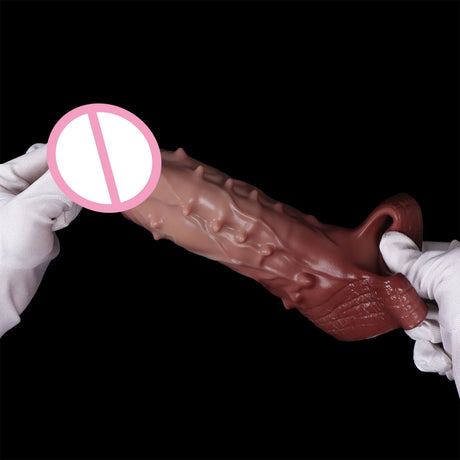 3sizes Silicone Penis Ring Men Penis Sleeve Cock Sleeve Dick ring Enlargement Delay Ejaculation Cock Ring Reusable Condom Sextoy