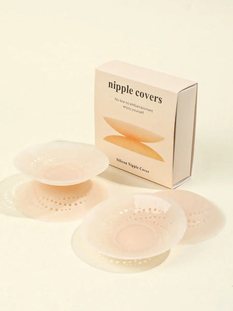 2/4pcs Ultra-Thin Reusable Nipple Covers With Gift Box, Portable Invisible Adhesive Breast Petals, Anti-Nipple Protrusion Pads, Lingerie Accessories, Suitable For Wedding