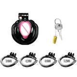 New Sissy Simulation Vagina Cock Cage Stainlesswith 4 Penis Rings Chastity Lock Man Chastity Belt Man's Sex Products Sex Toy 18+