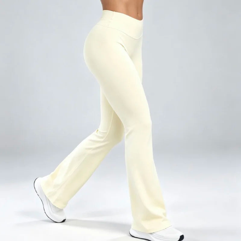 Origin Flares Leggings Women Soft Yoga Stretch Bootcut Workout Pants Naked Feel Slim Hip Lifting Gym Fitness Running Activewear