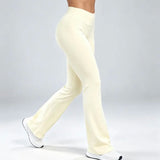 Origin Flares Leggings Women Soft Yoga Stretch Bootcut Workout Pants Naked Feel Slim Hip Lifting Gym Fitness Running Activewear
